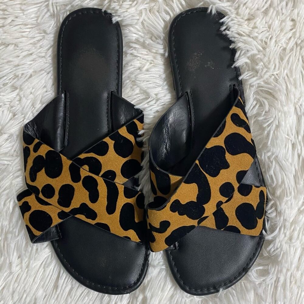 PACSUN • LA Hearts Leopard Crisscross Sandals - Picture 2 of 4